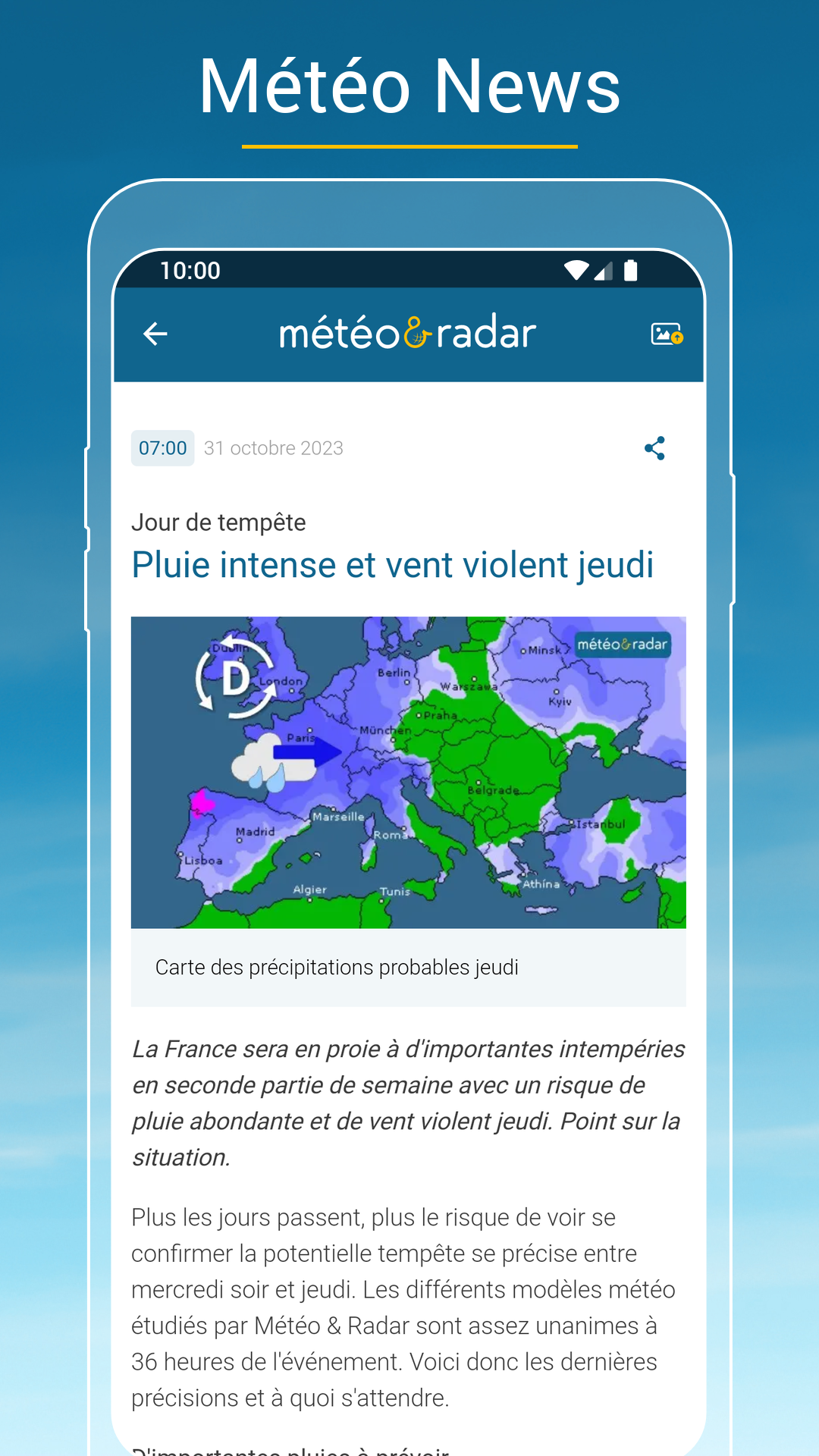 Actualités météo