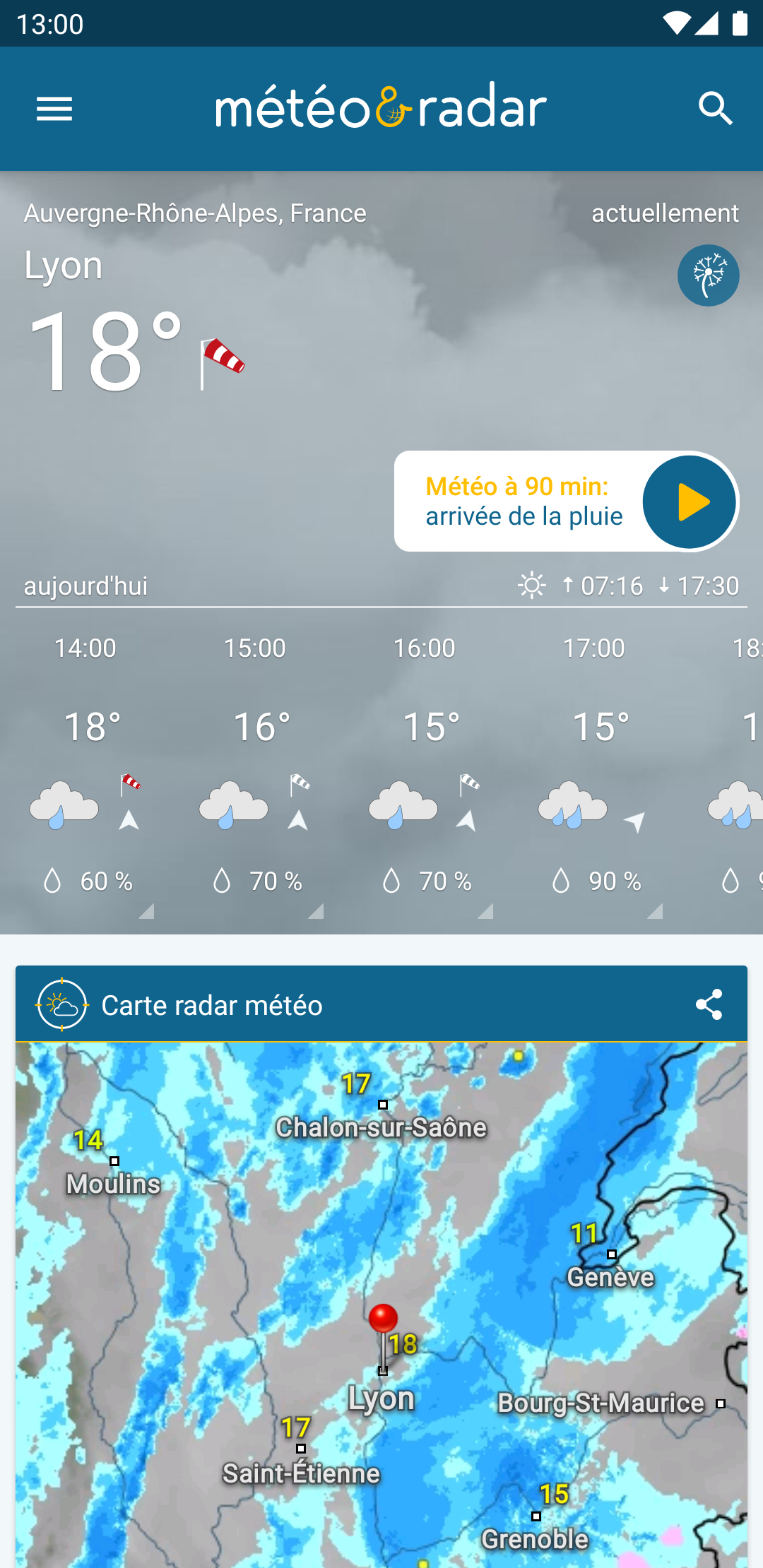 Test WetterOnline : la station Météo & Radar qui s'affiche – Les